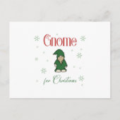 Gnome voor Kerstmis Aankondigingskaart (Voorkant)