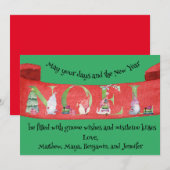 Gnome voor Kerstmis Kaart (Voorkant / Achterkant)