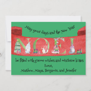 Gnome voor Kerstmis Kaart