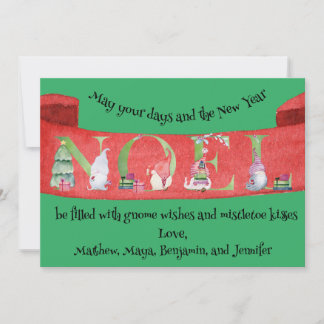 Gnome voor Kerstmis Kaart