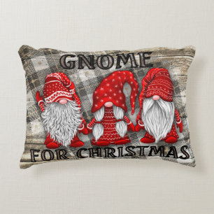 Gnome voor Kerstmis Pset Rustisch Land Farmhouse Accent Kussen