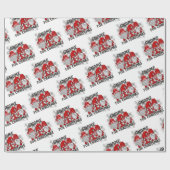 Gnome voor Kerstmis Pset Rustisch Land Farmhouse Cadeaupapier (Vlak)