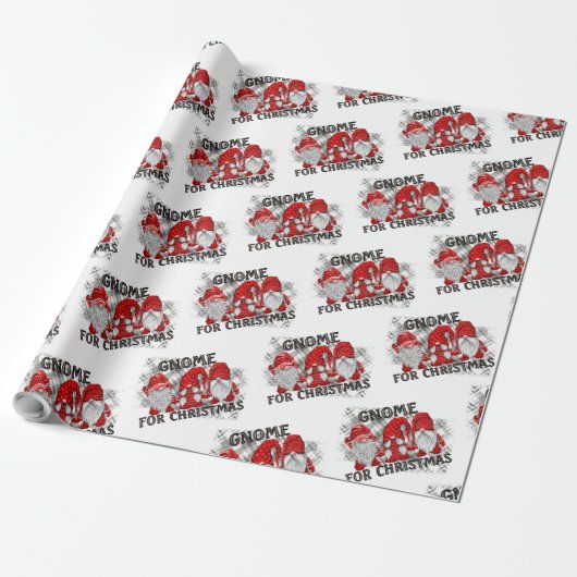 Gnome voor Kerstmis Pset Rustisch Land Farmhouse Cadeaupapier (Uitgerold)