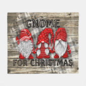 Gnome voor Kerstmis Pset Rustisch Land Farmhouse Fleece Deken (Voorkant (Horizontaal))