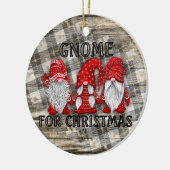 Gnome voor Kerstmis Pset Rustisch Land Farmhouse Keramisch Ornament (Links)
