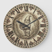Gnome Wall Clock –  Farmhouse Decor Grote Klok (Voorkant)