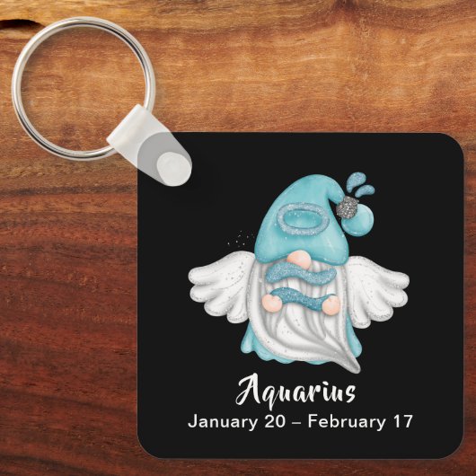 Gnome Waterman Astrologie Sterrenbeeld Engel Sleut Sleutelhanger (Voorkant)