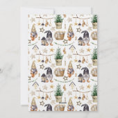 Gnome Waterverf Gezellige Kerstmis Flat Feestdagenkaart (Achterkant)