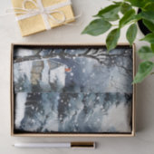 Gnome Waterverf Winterkerst Tissuepapier (Geschenk)