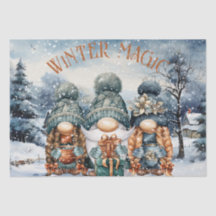 Gnome Waterverf Winterkerst