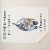 Gnome Wedding Blanket Sherpa Deken (Voorkant (horizontaal))