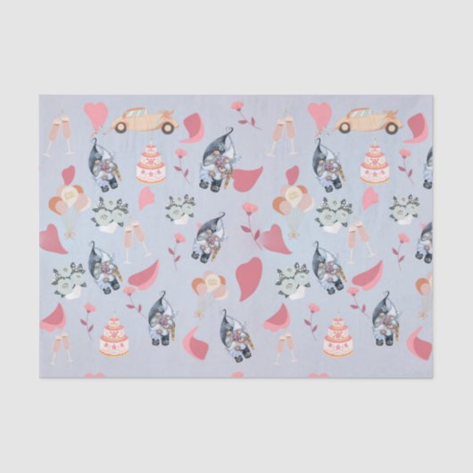 Gnome Wedding Tissuepapier (Voorkant)