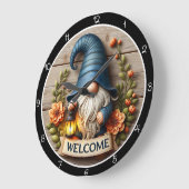 Gnome Welkom Muur Decor Grote Klok (Hoek)