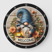Gnome Welkom Muur Decor Grote Klok (Voorkant)