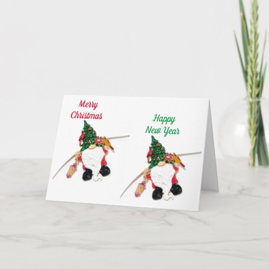 GNOME WENSEN VOOR KERST/OUWJAAR TOO! KAART (Voorkant)