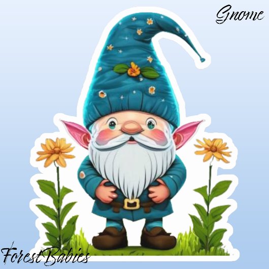 Gnome Whimsical Schattige Schattig Gonk Cartoon Gr Sticker