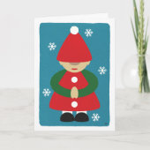 Gnome Winter Snowflakes Blank Kaart (Voorkant)