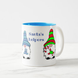Gnome winter tweekleurige koffiemok