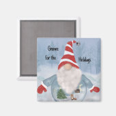 Gnome Winter Wonderland Magneet (Voorkant / Achterkant)