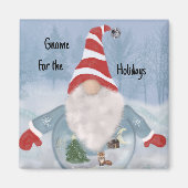 Gnome Winter Wonderland Magneet (Voorkant)