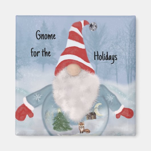 Gnome Winter Wonderland Magneet (Voorkant)