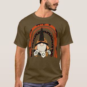 Gnome Witch Halloween Costume Pumpkin Autumn Herfs T-shirt