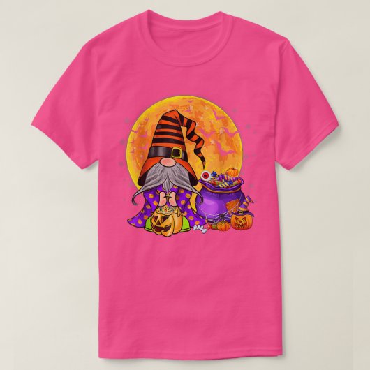 Gnome Witch Halloween Costume Pumpkin Autumn Herfs T-shirt (Design voorkant)
