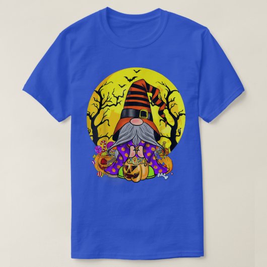 Gnome Witch Halloween Costume Pumpkin Autumn Herfs T-shirt (Design voorkant)