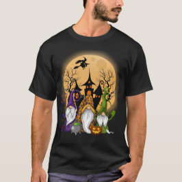 Gnome Witch Halloween Pumpkin Autumn Herfst Holida T-shirt