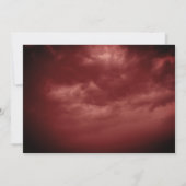 Gnome Witch Skull Cloudy Red Sky Halloween Party Kaart (Achterkant)