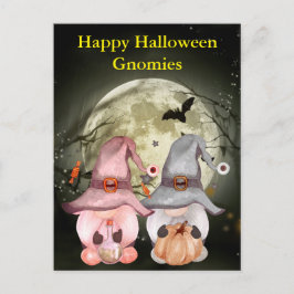 Gnome Witches Full Moon Happy Halloween Briefkaart