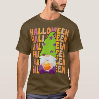 Gnome With Candy 70s 80s Retro Vintage Style Hallo T-shirt