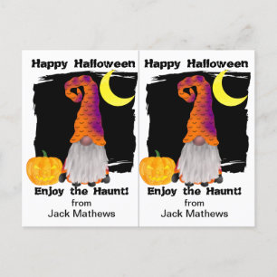 Gnome Wizard School Party Halloween Kaart