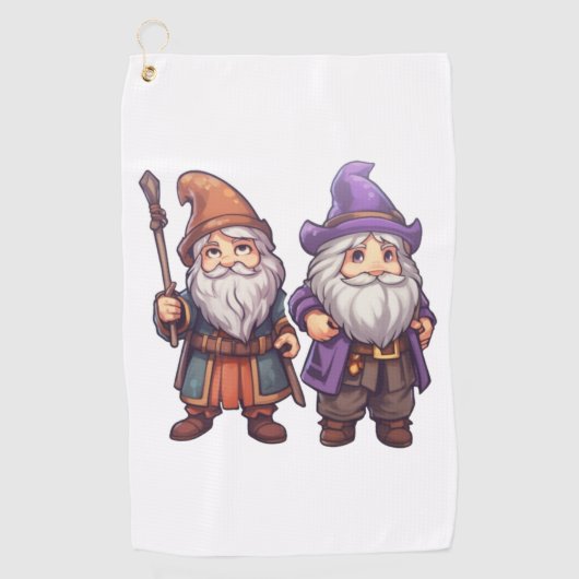 Gnome-wizards Golfhanddoek (Voorkant)