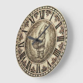 Gnome wooden Wall Clock –  Farmhouse Decor Grote Klok (Hoek)