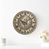 Gnome wooden Wall Clock –  Farmhouse Decor Grote Klok (Huis)