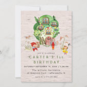 Gnome Woodland Theme Party Invitation Kaart (Voorkant)