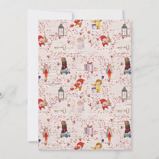 Gnome Woodland Theme Party Invitation Kaart (Achterkant)