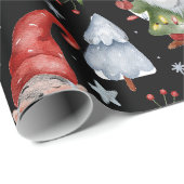 Gnome Wrapping Paper Black Waterverf Cadeaupapier (Rol Hoek)