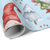 Gnome Wrapping Papier Lichtblauwe Waterverf (Rol Hoek)