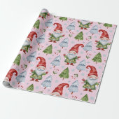 Gnome Wrapping Papier Lichtroze Waterverf (Uitgerold)