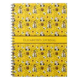 Gnome Yellow Sunflower Bees Honey Journal Notitieb Notitieboek