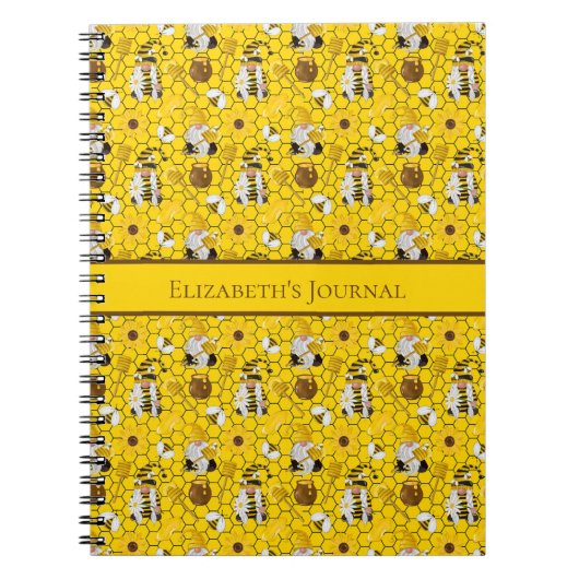 Gnome Yellow Sunflower Bees Honey Journal Notitieb Notitieboek (Voorkant)