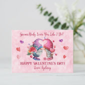 Gnomebody houdt van je alsof ik Valentijnsdag doe Kaart (Staand voorkant)