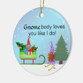 GnomeBody houdt van je zoals ik dat doe Keramisch Ornament (Links)