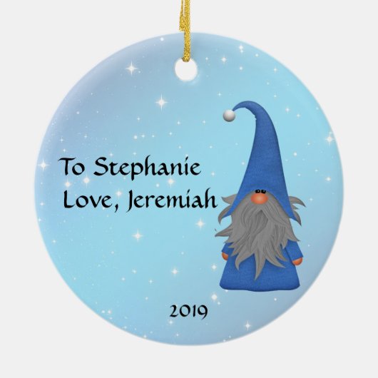 GnomeBody houdt van je zoals ik dat doe Keramisch Ornament (Achterkant)