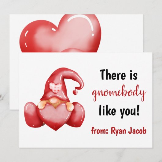 Gnomebody net als jij de liefdesdag feestdagenkaart (Voorkant / Achterkant)