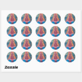Gnomeificatie ronde sticker (Vel)