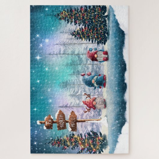 Gnomen aan de noordpool legpuzzel (Verticaal)