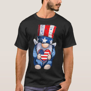 Gnomen Amerikaanse vlag op 4 juli jongstleden koel T-shirt
